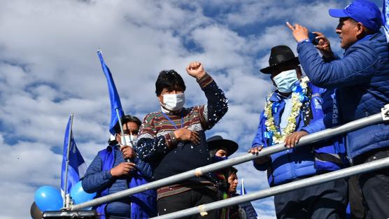 Evo Morales, durante un mitin en El Alto.