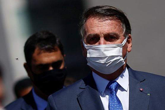 Bolsonaro sale del Congreso Nacional en Brasilia