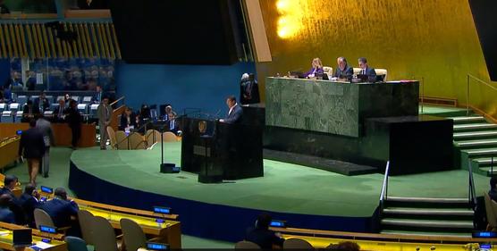 Arce habla en la ONU, ayer