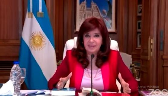 La vicepresidenta, en su alegato en el juicio.