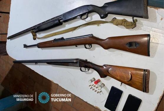 Secuestraron armas y municiones