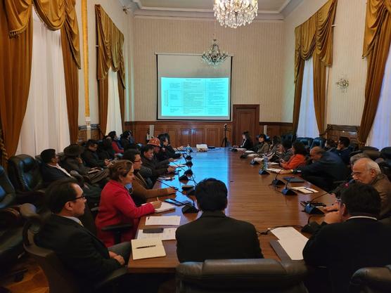 Reunión de autoridades de Gobierno para la propuesta que se llevará a la cumbre de la amazonia. Foto. Cancillería