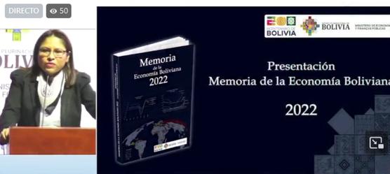 La viceministra de Tesoro y Crédito Público, Juana Jiménez, presentó el documento en El Alto. 