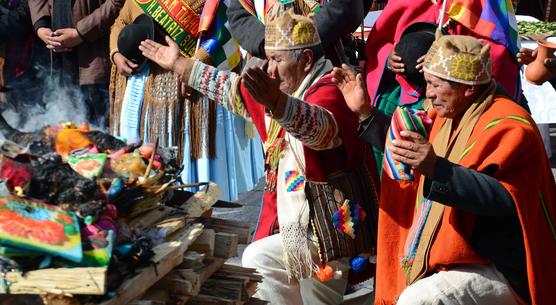 Rituales por el Año Nuevo Andino Amazónico y del Chaco. (Foto: Archivo ABI)