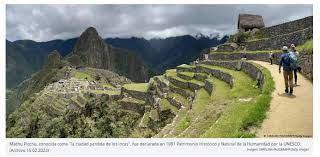 Machu Picchu, conocida como "la ciudad perdida de los incas", fue declarada en 1981 Patrimonio Histórico por la UNESCO