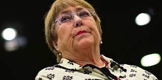 Bachelet en el Palacio de Itamaraty en Brasilia (Brasil). EFE/André Borges