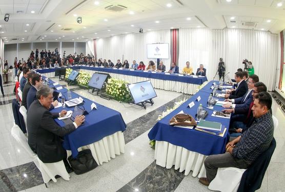 El presidente Luis Arce reunido con el empresariado. ABI