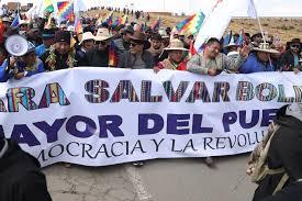 Evo Morales  participa en una marcha este martes, en Caracollo (Bolivia). EFE/Luis Gandarillas