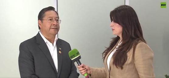  Arce, en entrevista con RT de Rusia. ABI