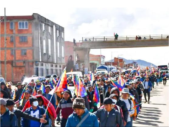 Marcha en Bolivia 